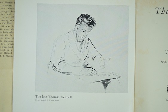 Thomas Hennell - The Countryman At Work. With a memoir of the author by H.J. Massingham. First Edition. portrait frontis. & illus. throughout (by the author, some full page); publisher's gilt-lettered cloth & d/wrapper,